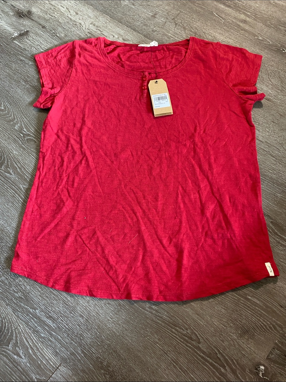 Woolrich NWT Element Red Short Sleeve Scoop Neck Tee SIZE L
